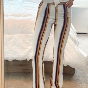 Free People: NWT Rainbow Striped Pants